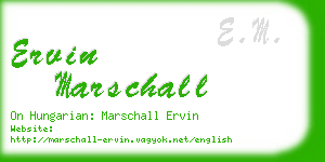 ervin marschall business card